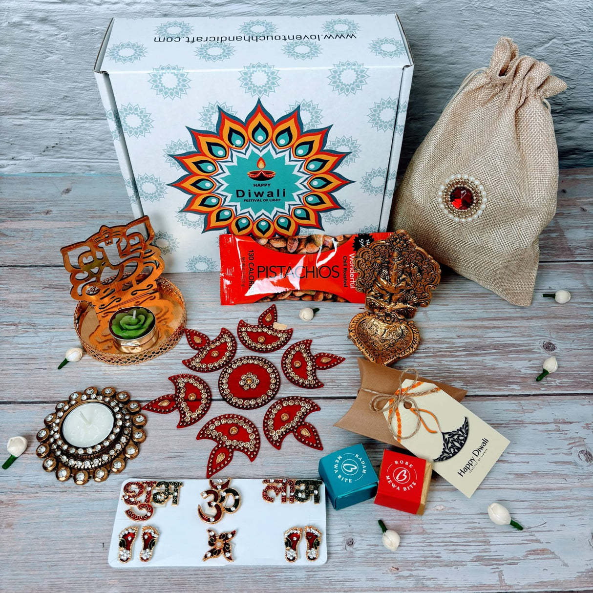 Ultimate Diwali Gifts Hamper Indian Festival Diwali Gift Boxes Hamper Basket Sweets Dry Fruits for Employees Home Office Friends Family & Relatives Corpoate Return Gift Items - LoveNspire