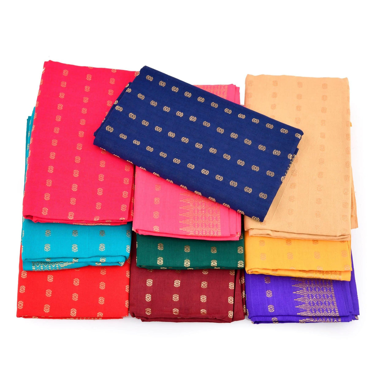 Unstitched Blouse Pieces CottonMix Assorted Blouse Piece for Women Varalakshmi Navratri Puja Return Gift - LoveNspire