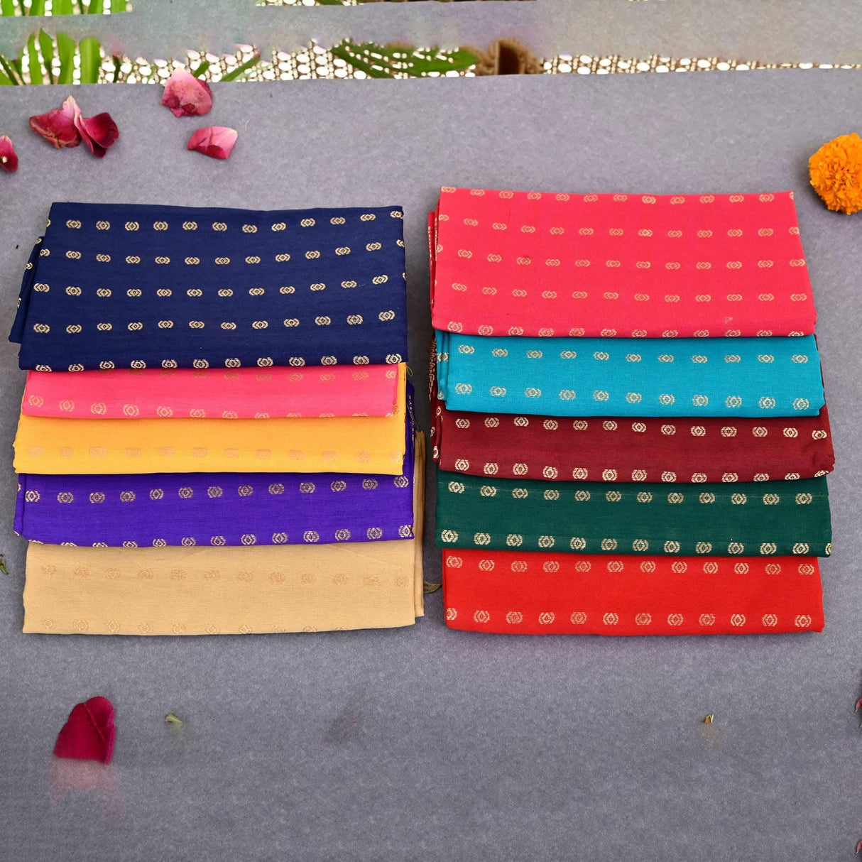 Unstitched Blouse Pieces CottonMix Assorted Blouse Piece for Women Varalakshmi Navratri Puja Return Gift - LoveNspire