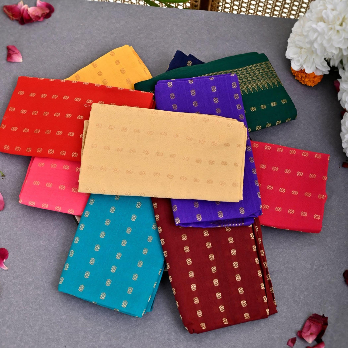 Unstitched Blouse Pieces CottonMix Assorted Blouse Piece for Women Varalakshmi Navratri Puja Return Gift - LoveNspire