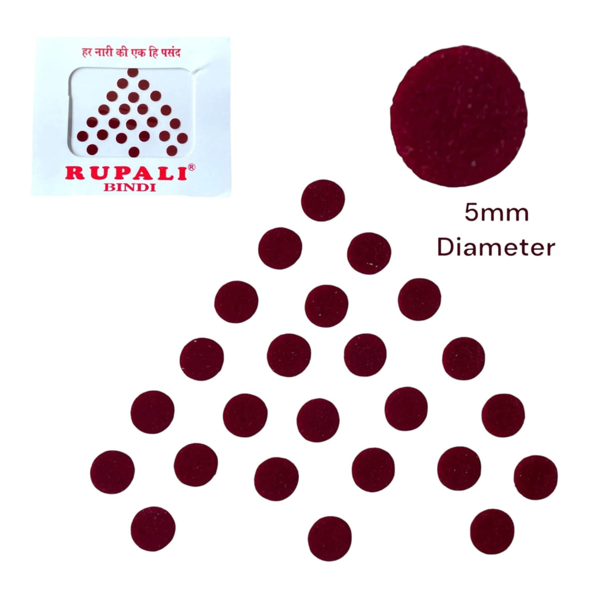 Maroon round bindi stickers for women displayed with Unstitched Blouse Pieces CottonMix
