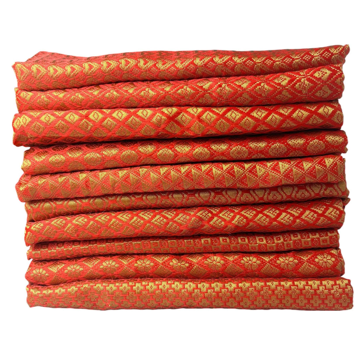 Red Jelly Unstitched Saree Blouse Pieces Woven Brocade Fabric for Women - Return Gifts for Teej Pooja Housewarming - LoveNspire