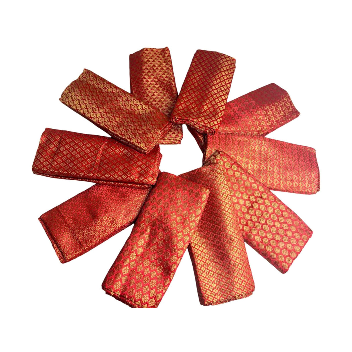 Red Jelly Unstitched Saree Blouse Pieces Woven Brocade Fabric for Women - Return Gifts for Teej Pooja Housewarming - LoveNspire