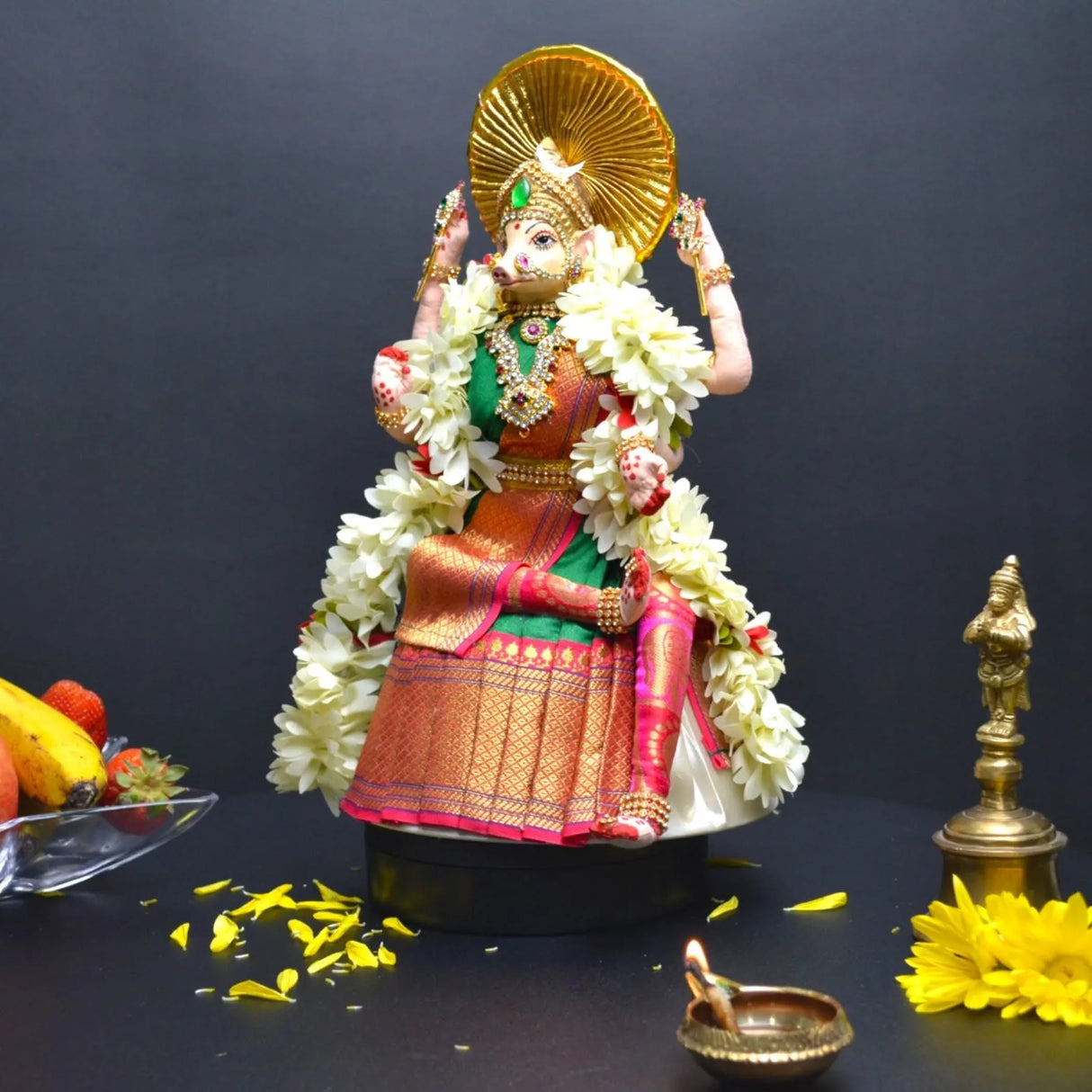 Varahi Amman Devi Doll Goddess Varahi Maa Statue Idol for Pooja Room Home Office Temple Decor Lord Vishnu’s Varaha Avatar - Housewarming Navaratri Gift - LoveNspire