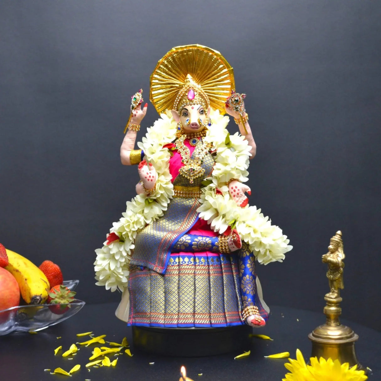 Varahi Amman Devi Doll Goddess Varahi Maa Statue Idol for Pooja Room Home Office Temple Decor Lord Vishnu’s Varaha Avatar - Housewarming Navaratri Gift - LoveNspire