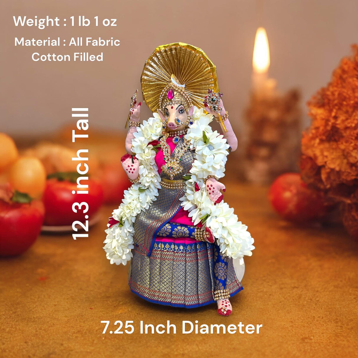 Varahi Amman Devi Doll Goddess Varahi Maa Statue Idol for Pooja Room Home Office Temple Decor Lord Vishnu’s Varaha Avatar - Housewarming Navaratri Gift - LoveNspire