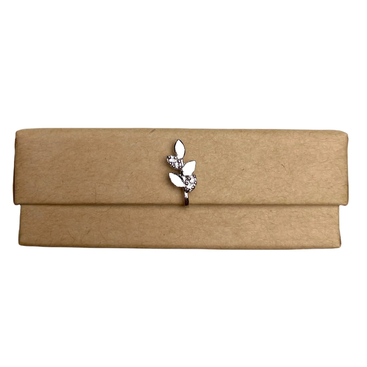 Western Classic Leaf Nose Ring - Rhodium Plated Cz Delicate Nose Ring U-Shaped Clip-On Nose Stud Septum Without Piercing Nose Pin Pressable Nose Cuff Jewelry for Women Birthday Gift for Her - LoveNspire