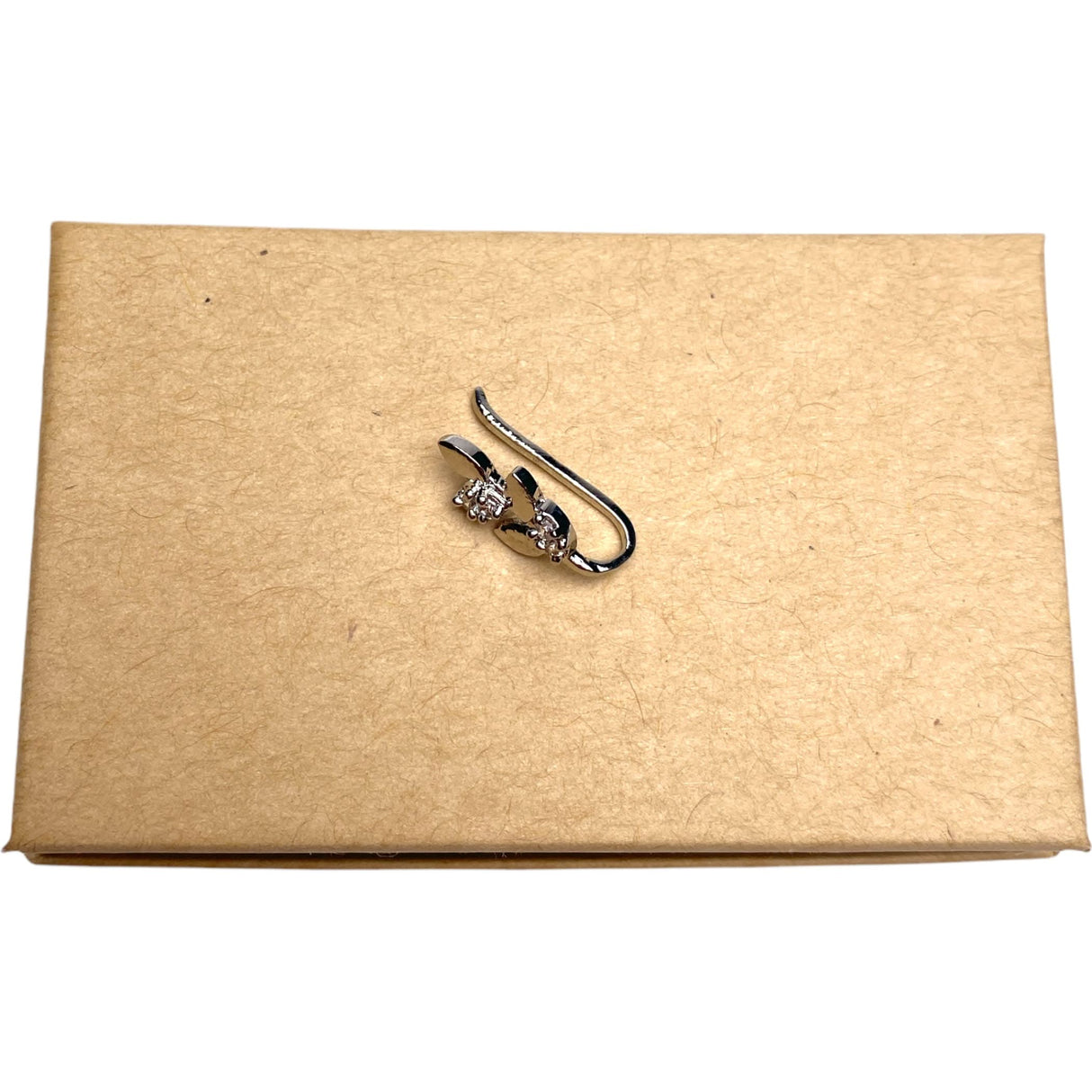 Western Classic Leaf Nose Ring - Rhodium Plated Cz Delicate Nose Ring U-Shaped Clip-On Nose Stud Septum Without Piercing Nose Pin Pressable Nose Cuff Jewelry for Women Birthday Gift for Her - LoveNspire