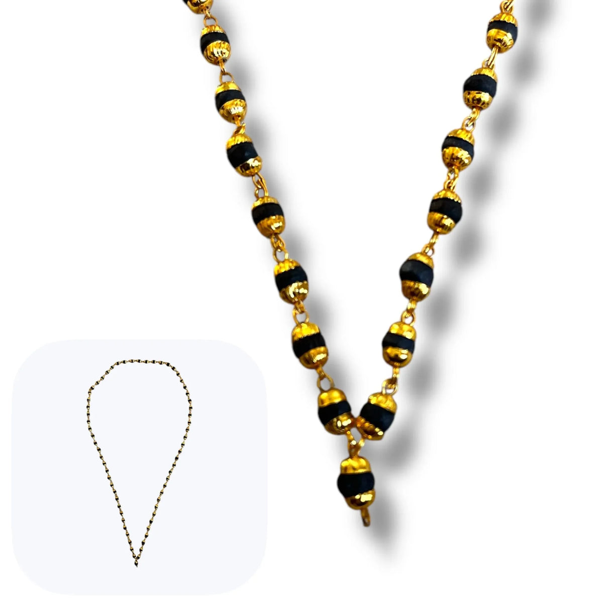 Tulsi Mala Necklace 4.8mm Holy Basil Beads Tibetan Buddhist Rosary Tulsi Neck Mala with Gold Caps for Pooja Meditation Yoga Hare Rama Hare Krishna Prayer beads - LoveNspire