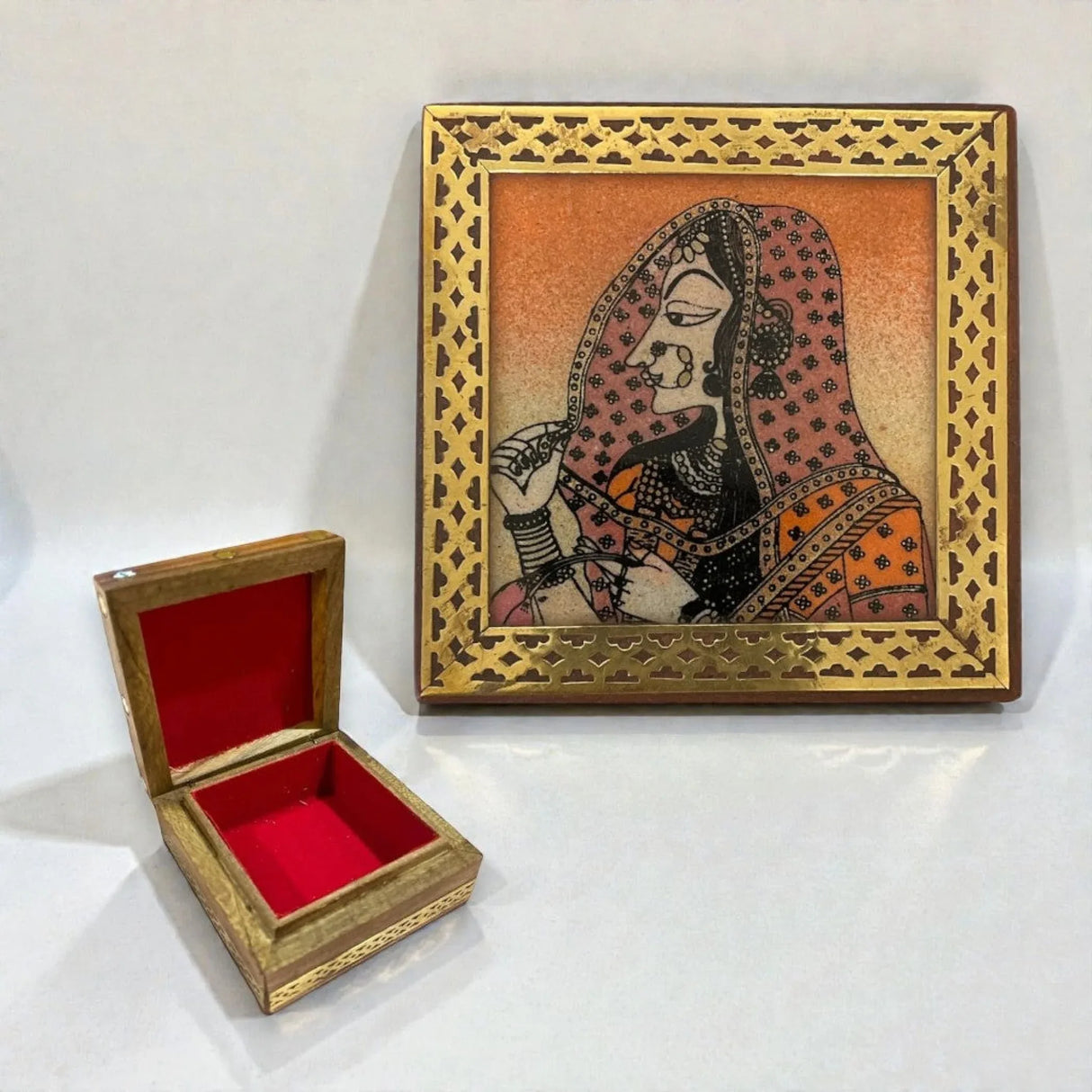 Wooden Jewelry Box Small Handcarved Decorative Jewellery Storage Organizer for Earring, Necklace, Rings, Bracelet Gift Ideas for Women - Multipurpose Keepsake Box (3x3x1.5 Inches) - LoveNspire