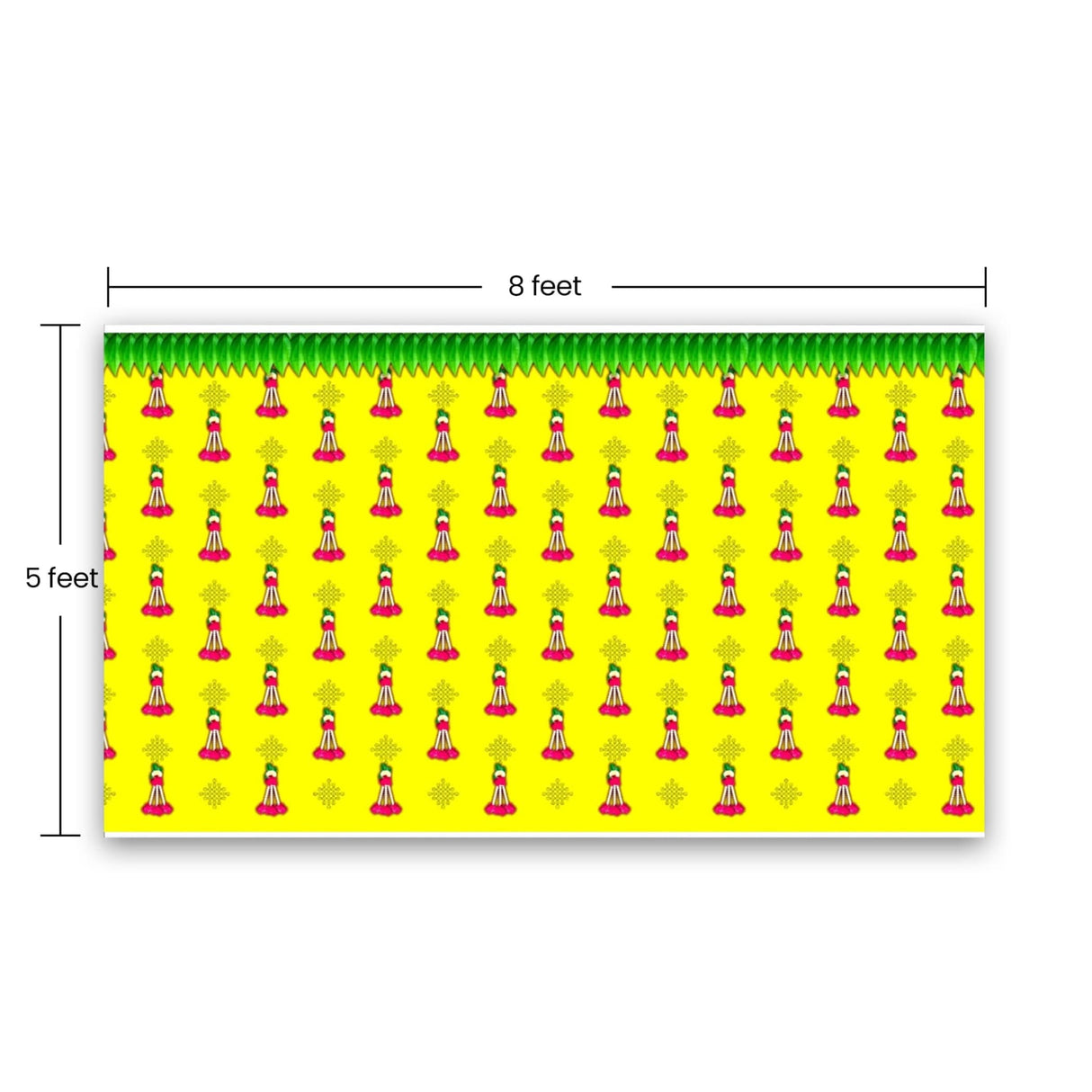 Yellow Tazzle Mango Leaf Backdrop, Pooja Backdrop Decoration, Indian Backdrop, Indian Decorations,housewarming Decor, Traditional Backdrop, Pooja Decoration - LoveNspire