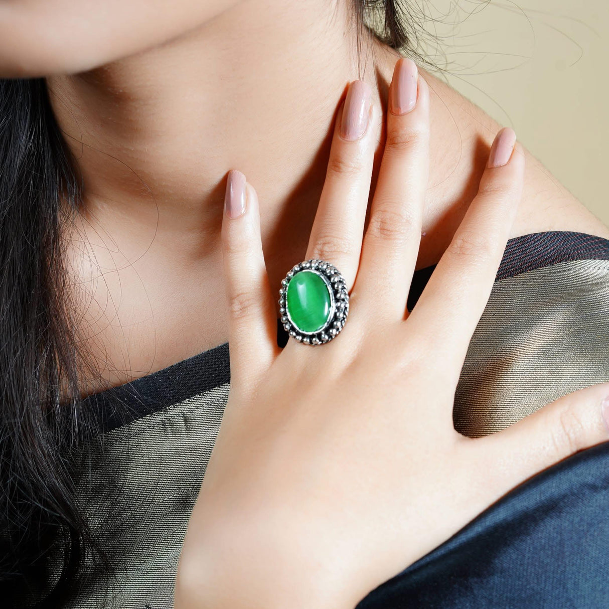 Zodiac Ring with Oxidised Plating Women Rings Open Wrap Finger Rings Adjustable Indian Bollywood Jewelry Antique Vintage Knuckle Boho Jewelry for Women - Gift for Her - LoveNspire