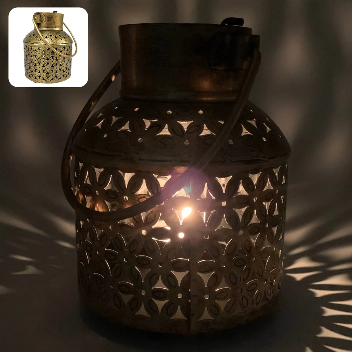 Tealight Candle Stand Gold Iron Incense Holder Antique Style Dhuni Burner Mess Free Cone Holder Housewarming Gift Dhoop Organiser for Home Office Decor Diwali Decoration - LoveNspire