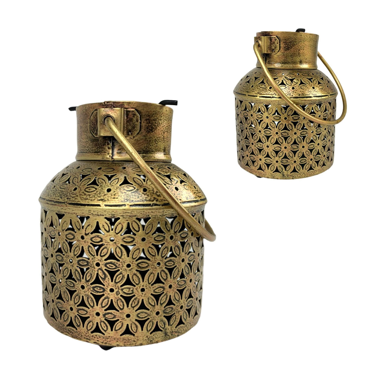 Tealight Candle Stand Gold Iron Incense Holder Antique Style Dhuni Burner Mess Free Cone Holder Housewarming Gift Dhoop Organiser for Home Office Decor Diwali Decoration - LoveNspire
