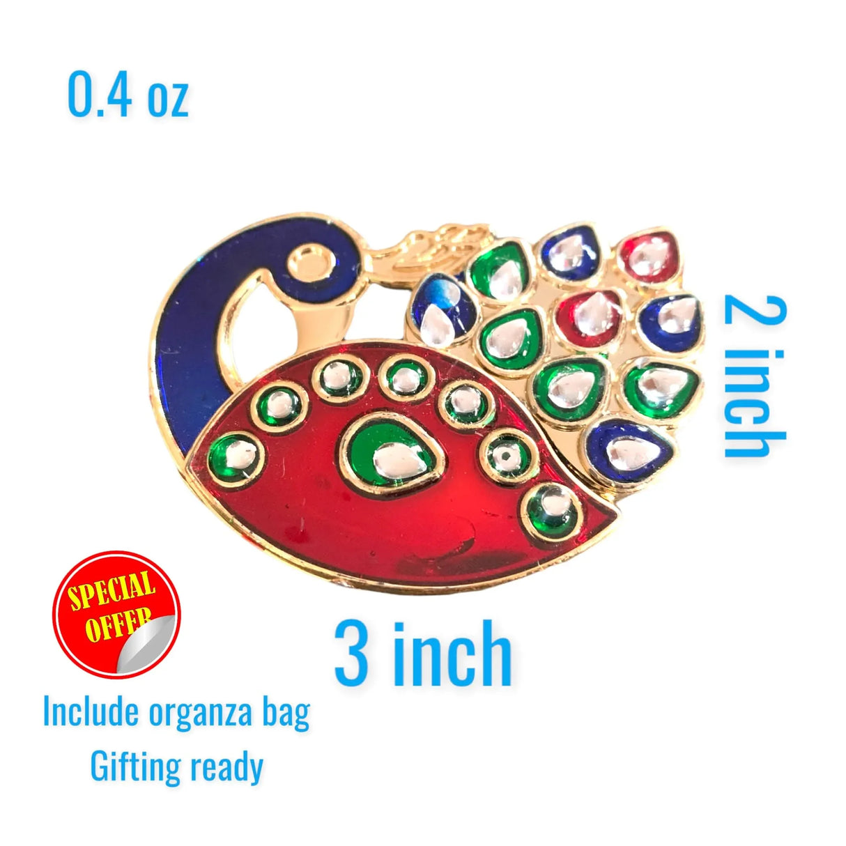 Decorative Bulk Peacock Haldi Kumkum Holder Roli Chawal/rice Holder Indian Festival Favor Diwali Rakhi Pooja Mandir Tika Platter Housewarming Gifts - LoveNspire