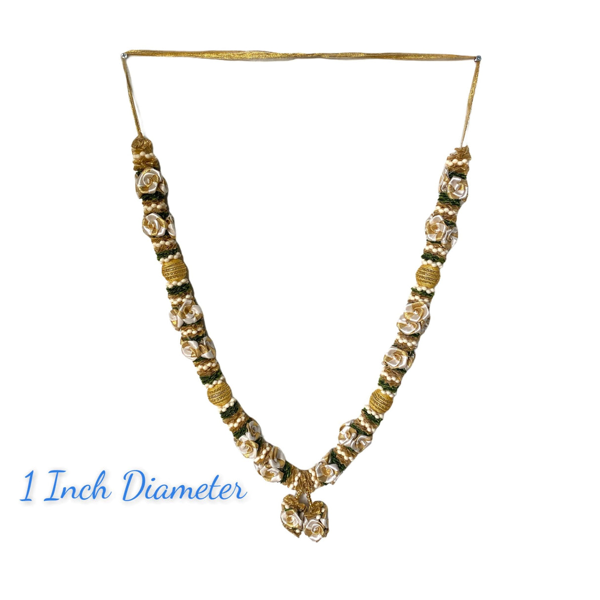 Pack of 2 Varmala Wedding Garland Artificial Golden White Rose Varmala Indian Milini Mala Indian Wedding Haar Bride and Groom Mala Muslim Punjabi Jaimala - LoveNspire