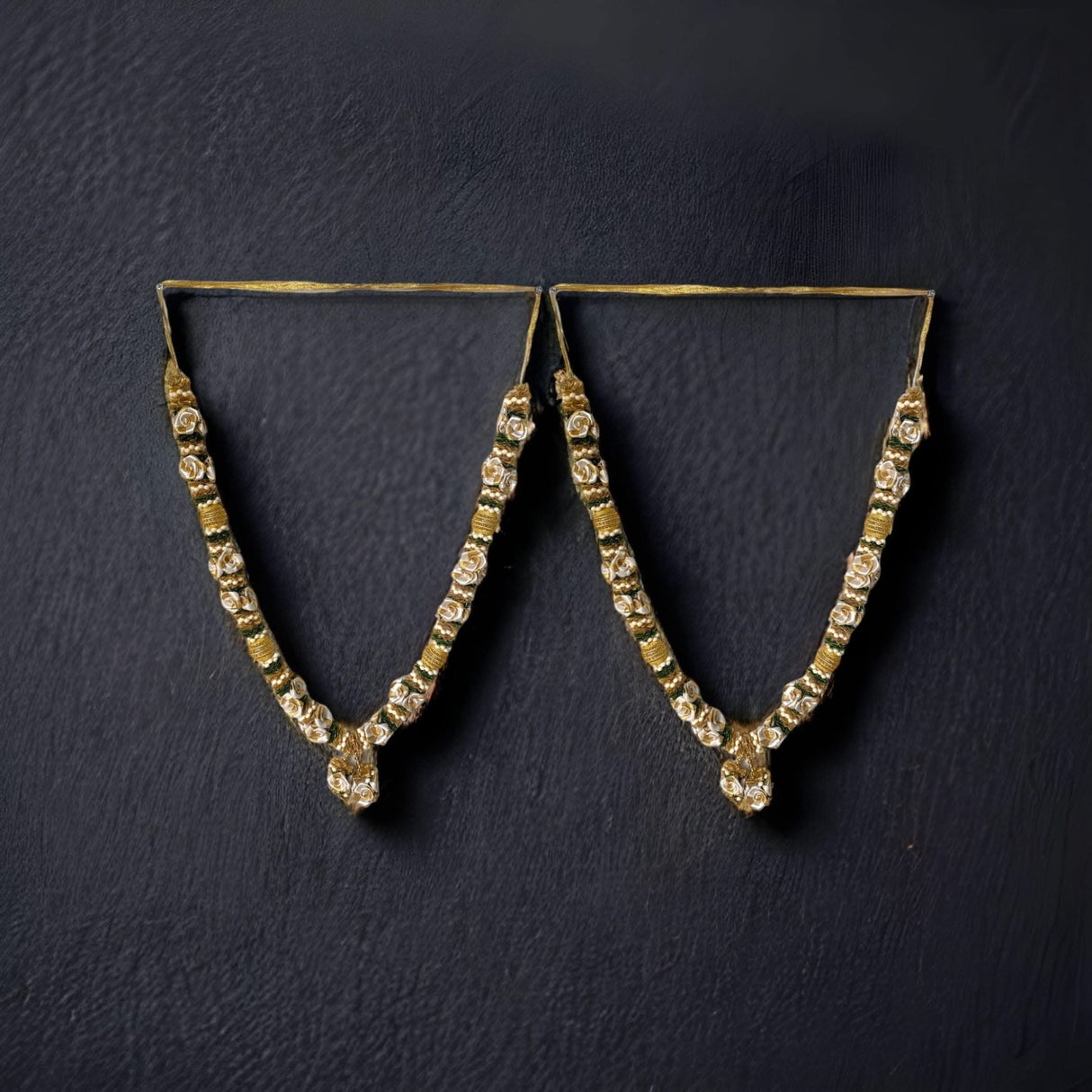 Pack of 2 Varmala Wedding Garland Artificial Golden White Rose Varmala Indian Milini Mala Indian Wedding Haar Bride and Groom Mala Muslim Punjabi Jaimala - LoveNspire