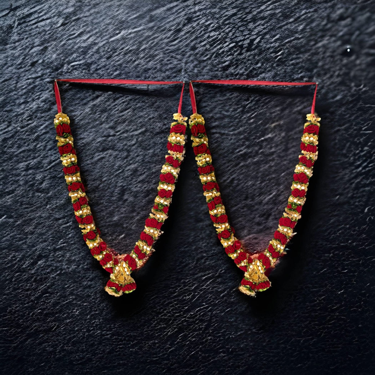 2ct Varmala, Wedding Garland, Artificial Maroon Rose, Shadi, Indian Milni Mala, Statue Idol Haar, Muslim Punjabi, Nikah Jaimala, Floral Lei, Bridal - LoveNspire