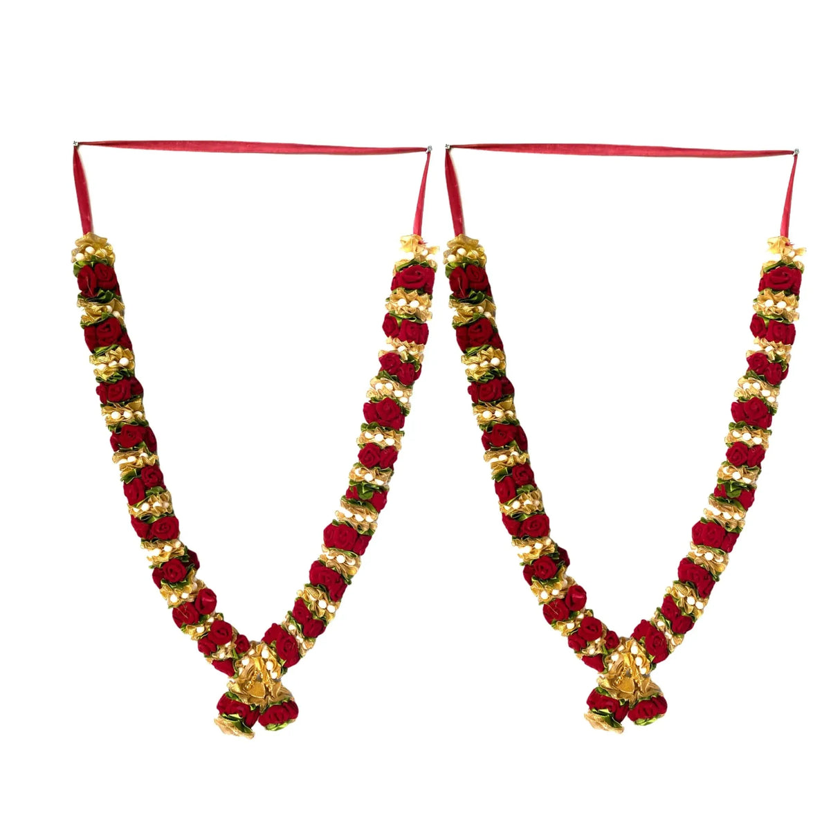 2CT Maroon Varmala for Wedding Artificial Mala for Bride and Groom Indian Milni Mala Wedding Garland Haar 24 Inch Muslim Punjabi Jaimala Nikkah - LoveNspire