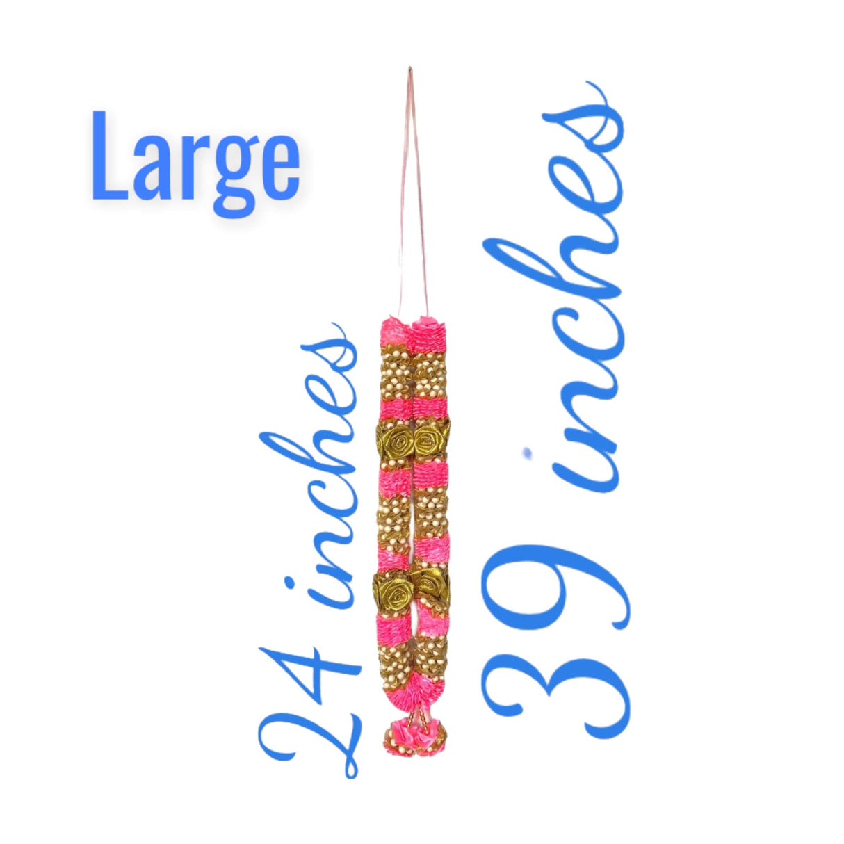 Pack of 2 Varmala Wedding Garland Pink Gold Rose Varmala Indian Milini Mala Indian Wedding Haar Bride and Groom Mala Muslim Arab Punjabi Nika Event Jaimala - LoveNspire