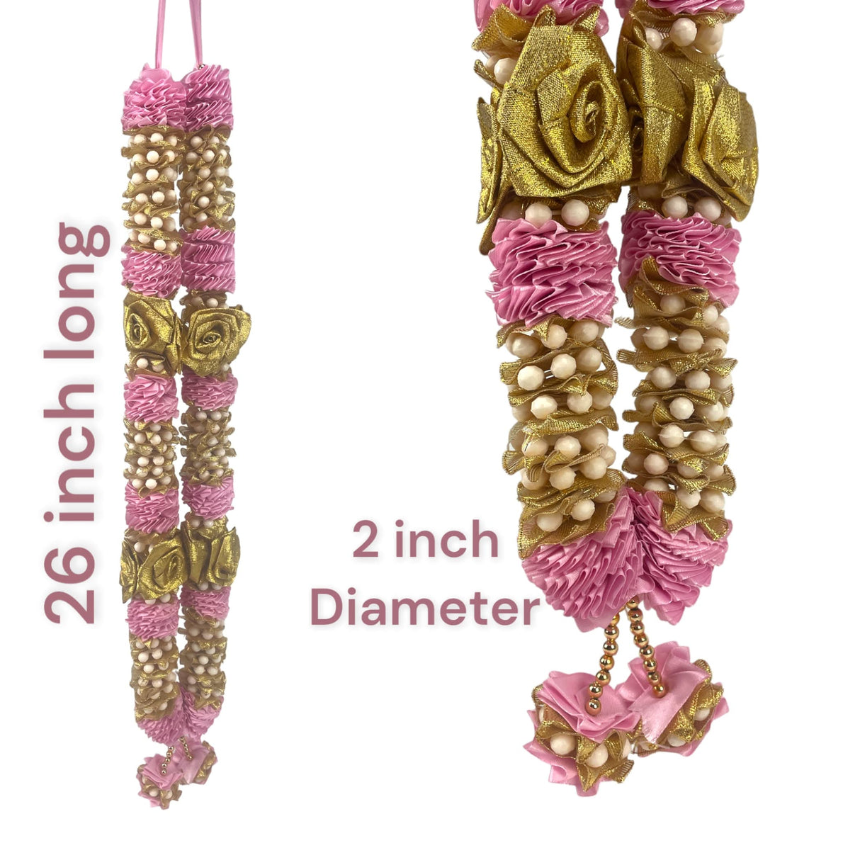 2ct Wedding Garland, Varmala Rose Garland, Artificial, Shadi, Indian Milni Mala, Statue Idol Haar , Muslim Punjabi, Nikah Jaimala, Floral Lei, Bridal Necklace - LoveNspire