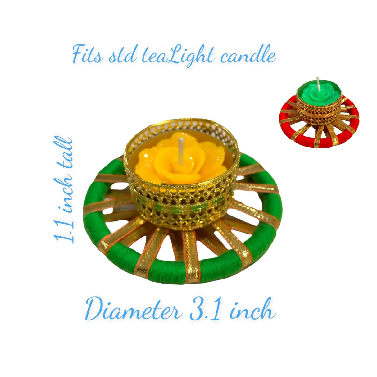 Tealight Candle Holder – Festival of Light Rajasthani T-light Stand for Diwali, Christmas, Hanukkah, Thanksgiving & Home Decor – Rose Candle Holder for Centerpiece & Dining Table - LoveNspire