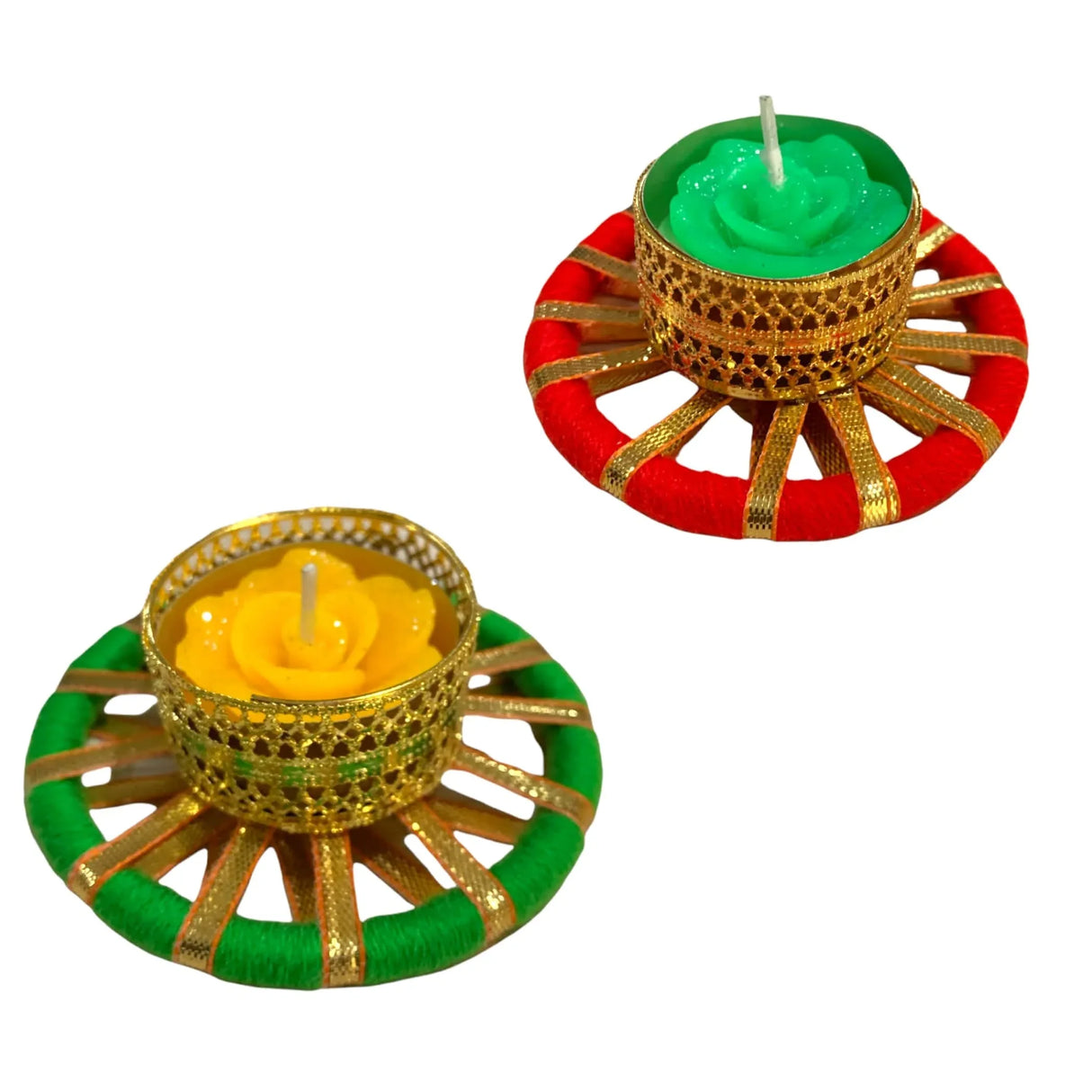 Tealight Candle Holder – Festival of Light Rajasthani T-light Stand for Diwali, Christmas, Hanukkah, Thanksgiving & Home Decor – Rose Candle Holder for Centerpiece & Dining Table - LoveNspire