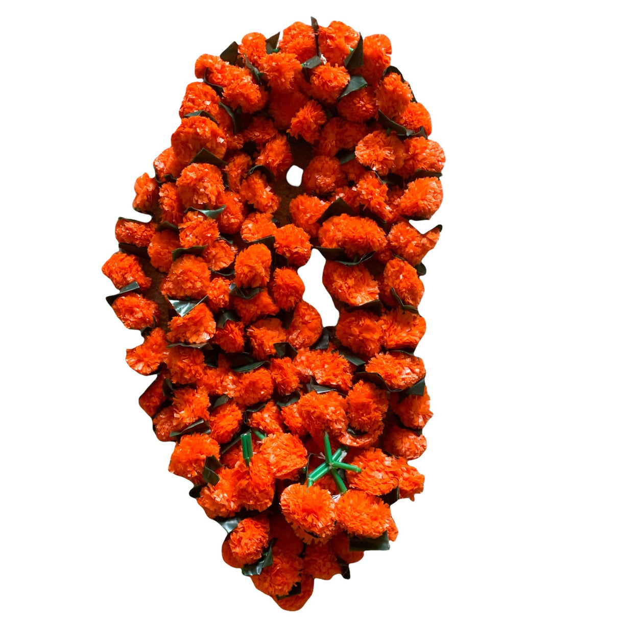 5 Strings Artificial Marigold Mango Leaf Garland for Home Party Door Hanging Diwali Navratri Decorations Day of the Dead Dia De Los Muertos Ofrenda Halloween Mexican Fiesta Party Decor - LoveNspire