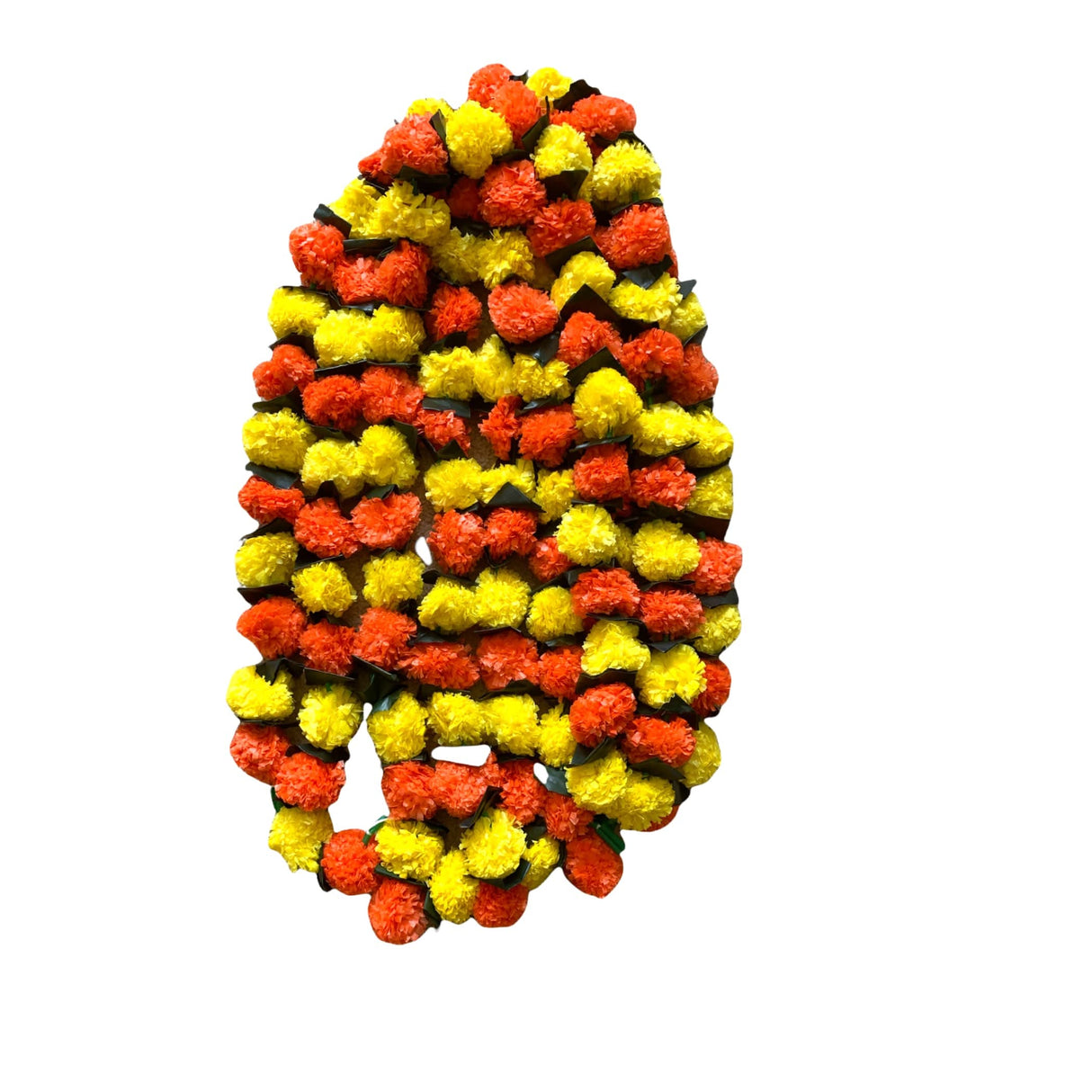 5 Strings Artificial Marigold Mango Leaf Garland for Home Party Door Hanging Diwali Navratri Decorations Day of the Dead Dia De Los Muertos Ofrenda Halloween Mexican Fiesta Party Decor - LoveNspire