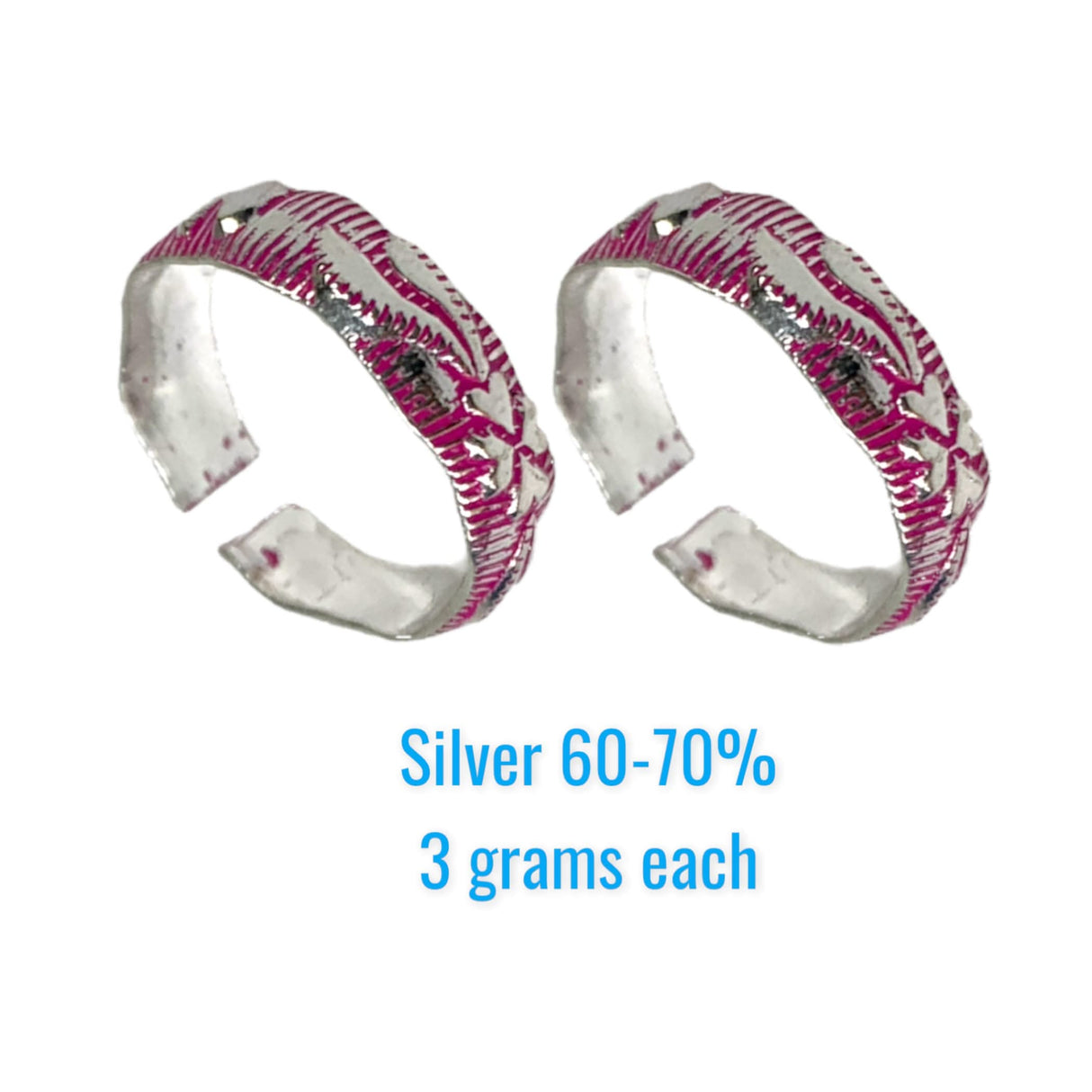 Adjustable Silver Toe Rings Pair Pinky Band Tribal Toe Rings Indian Bichiya Real Silver Feet Accessories Summer Beach Jewelry Comfort Fit Toe Rings for Women - LoveNspire