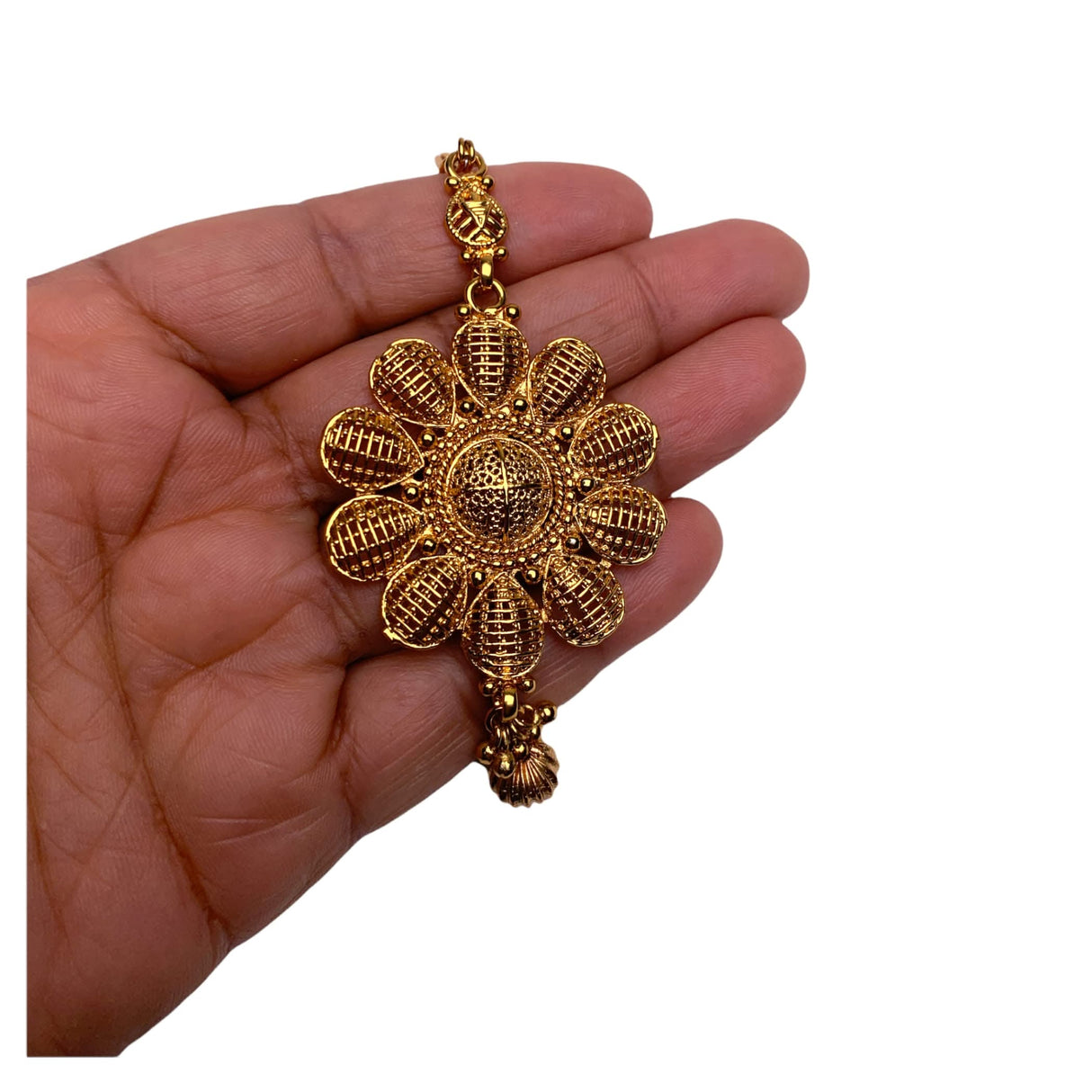Antique Plain Maang Tikka with Gold Plating Flower Design Maang Tikka Indian Traditional Forehead Jewelry Pakistani Punjabi Wedding Favor Designer Head Accessory Gift for Her - LoveNspire