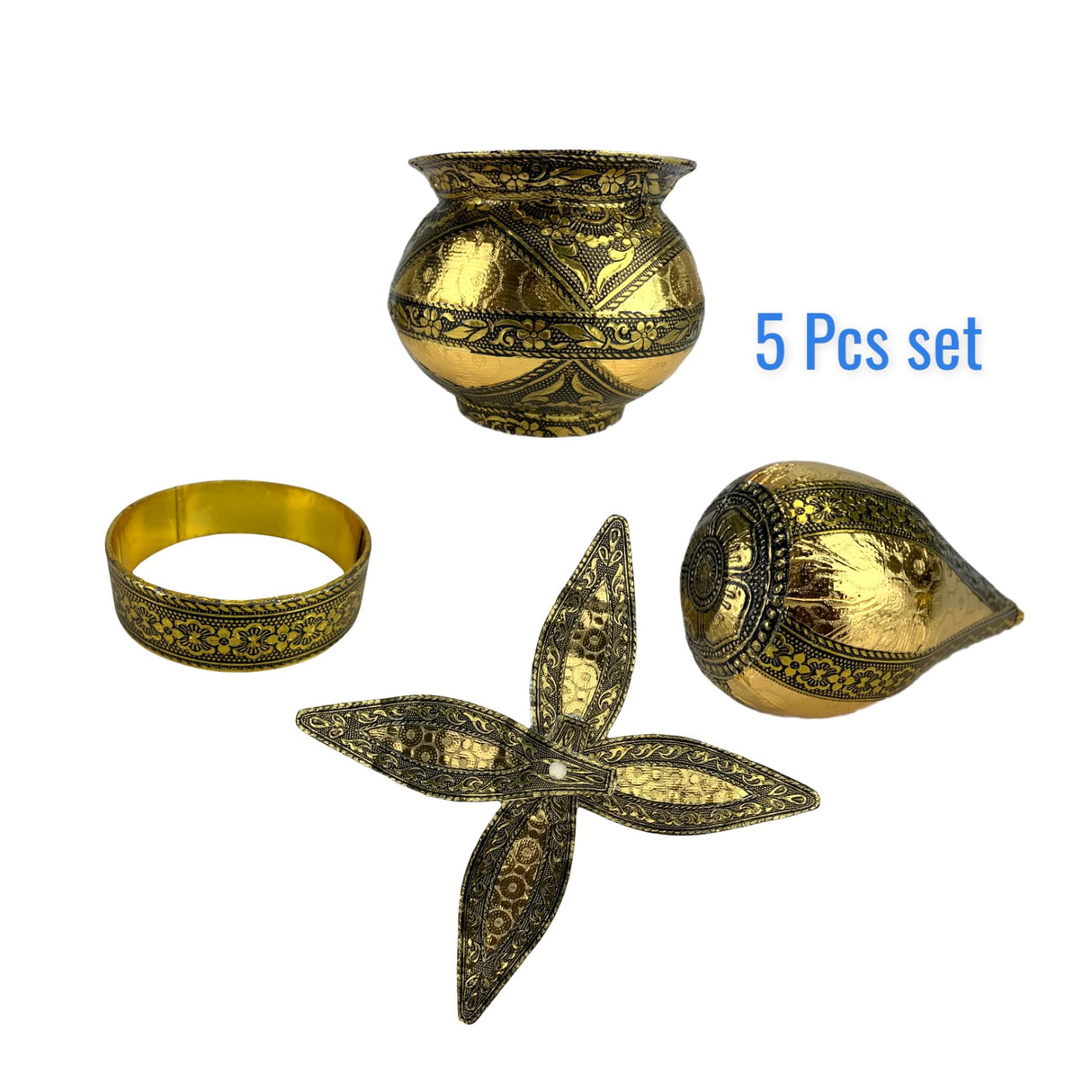 Artificial Mangal Kalash, Nariyal, Mangal Nariyal Kalash Set, Wedding Decor, Puja Kalash, Temple Kalash, Decorative Lota, Pooja Decor - LoveNspire