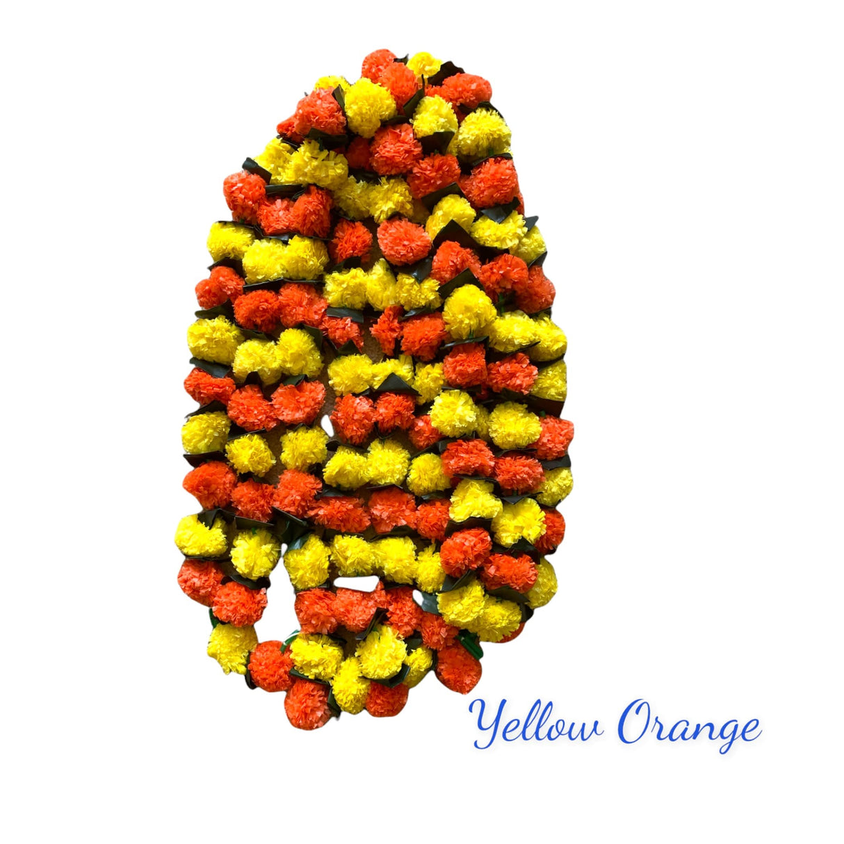 Artificial Marigold Mango Leaf Strings, Diwali Decoration, Day of the Dead, Halloween, Marygold Flower Garland, Pooja Backdrop, Indian Wedding - LoveNspire
