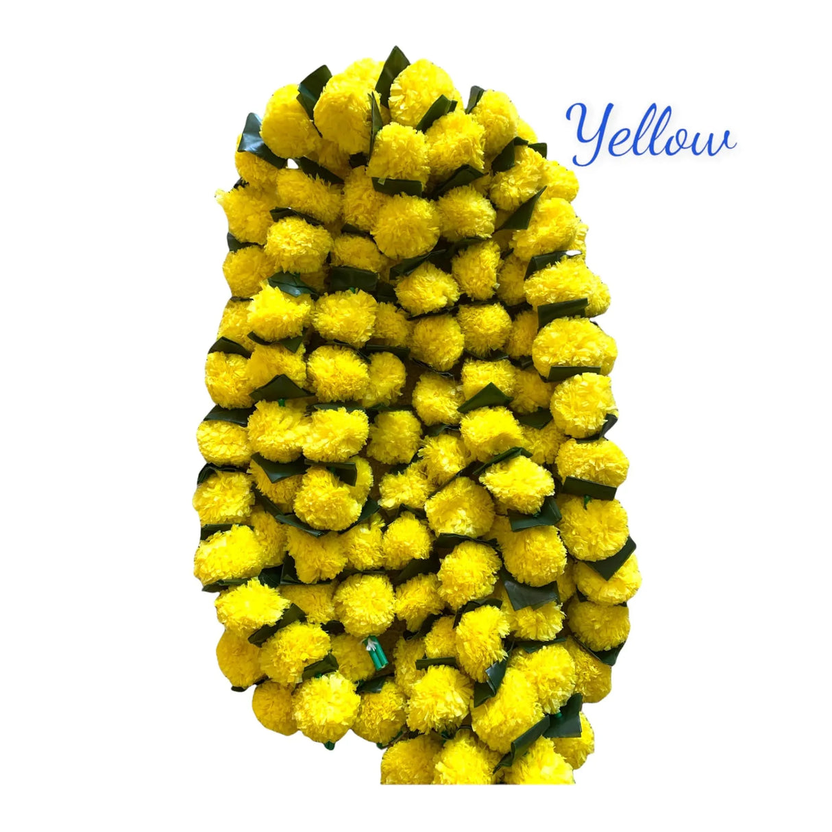 Artificial Marigold Mango Leaf Strings, Diwali Decoration, Day of the Dead, Halloween, Marygold Flower Garland, Pooja Backdrop, Indian Wedding - LoveNspire