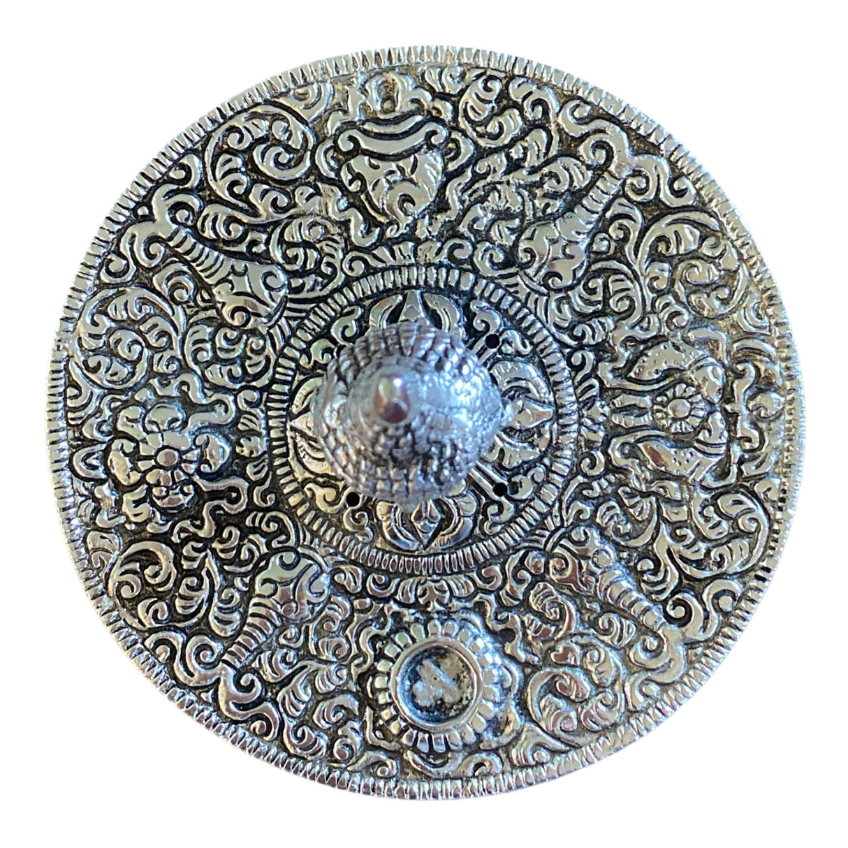 Buddha Incense Stick and Cone Holder German Silver Stick Holder Agarbatti Dhoop Ash Catcher Mess Free Incense Burner Tray for Temple Room Decoration - LoveNspire