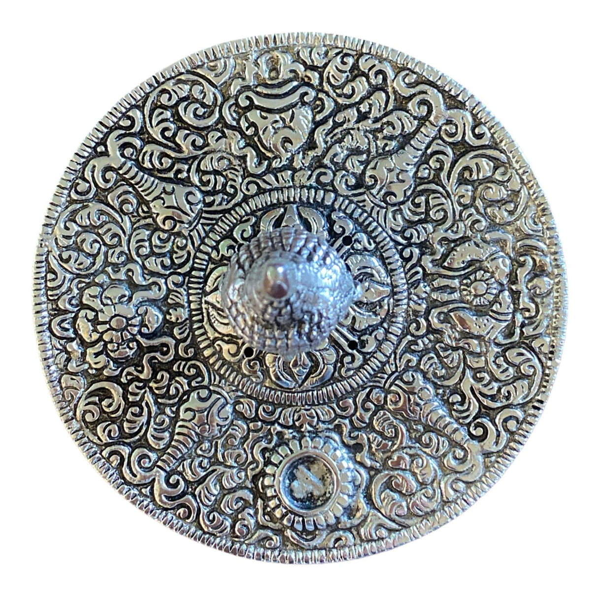 Buddha Incense Stick and Cone Holder German Silver Stick Holder Agarbatti Dhoop Ash Catcher Mess Free Incense Burner Tray for Temple Room Decoration - LoveNspire