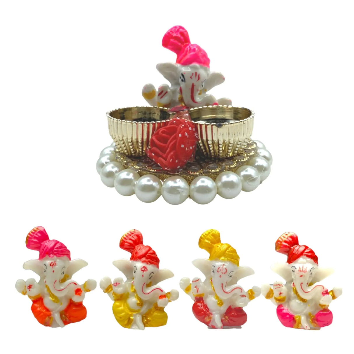Bulk Golu Favors, Ganesh Kumkum Holder, Thamboolam, Pooja Favor, Diwali Gift, Diwali Favor, Deewali Decor, Haldikumkum Plate, Pooja Return - LoveNspire