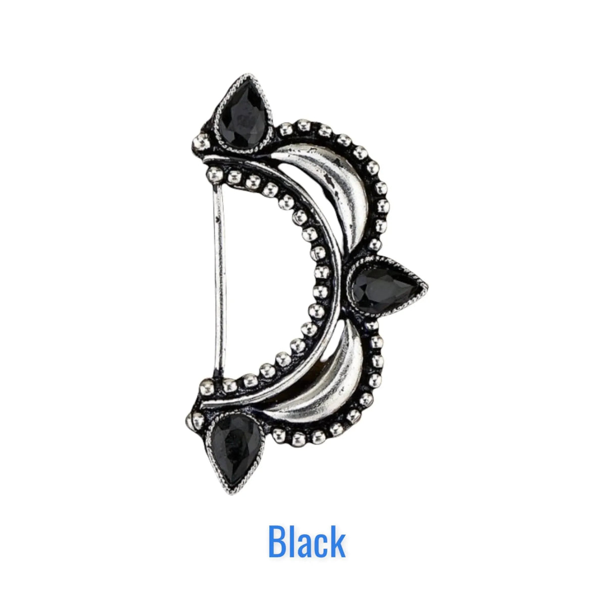 Indian Marathi Nath for Women Marathi Style Bow Oxidized Nose Ring Indian Jewelry Clip-On Bollywood Style Faux Pearl Non-Piercing Jewelry for Women Gift For Her - Marathi Bridal Nathani - LoveNspire