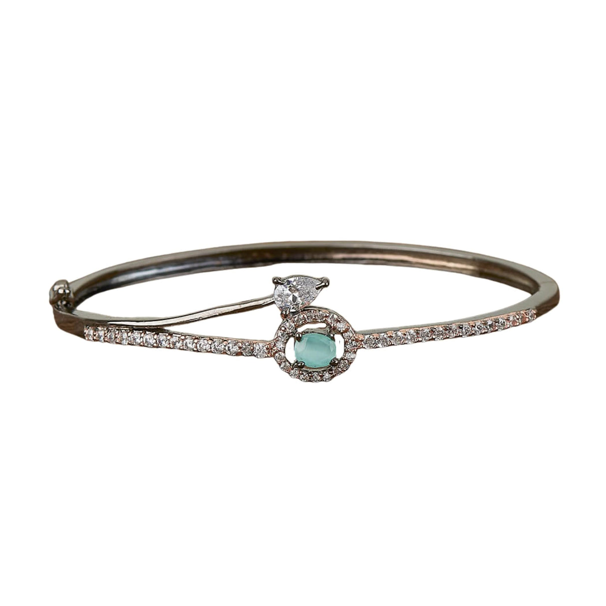 Cz Delicate Kada with Black Rose Plating Adjustable Bracelet Bangle Attract Bracelet Indian Jewelry for Women Designer Inspired Vintage Jewelry Everyday Jewelry Gift for Her - LoveNspire