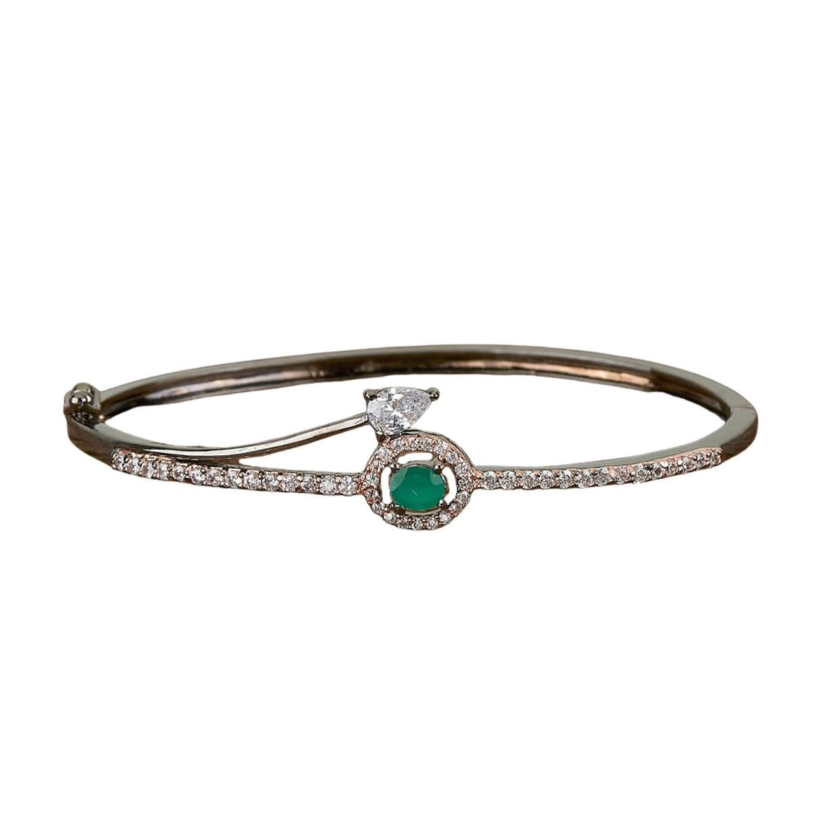 Cz Delicate Kada with Black Rose Plating Adjustable Bracelet Bangle Attract Bracelet Indian Jewelry for Women Designer Inspired Vintage Jewelry Everyday Jewelry Gift for Her - LoveNspire