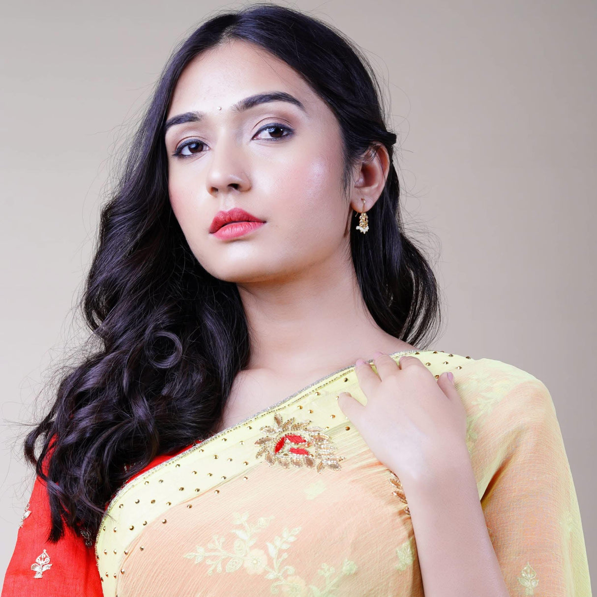 Boho Vintage Flower Earrings for Women - Faux Pearl Round Flower Leverback Earrings Beaded Floral Dangle Drop Earrings with Gold Platting Indian Jewelry for Bride Birthday Gift for Her - LoveNspire