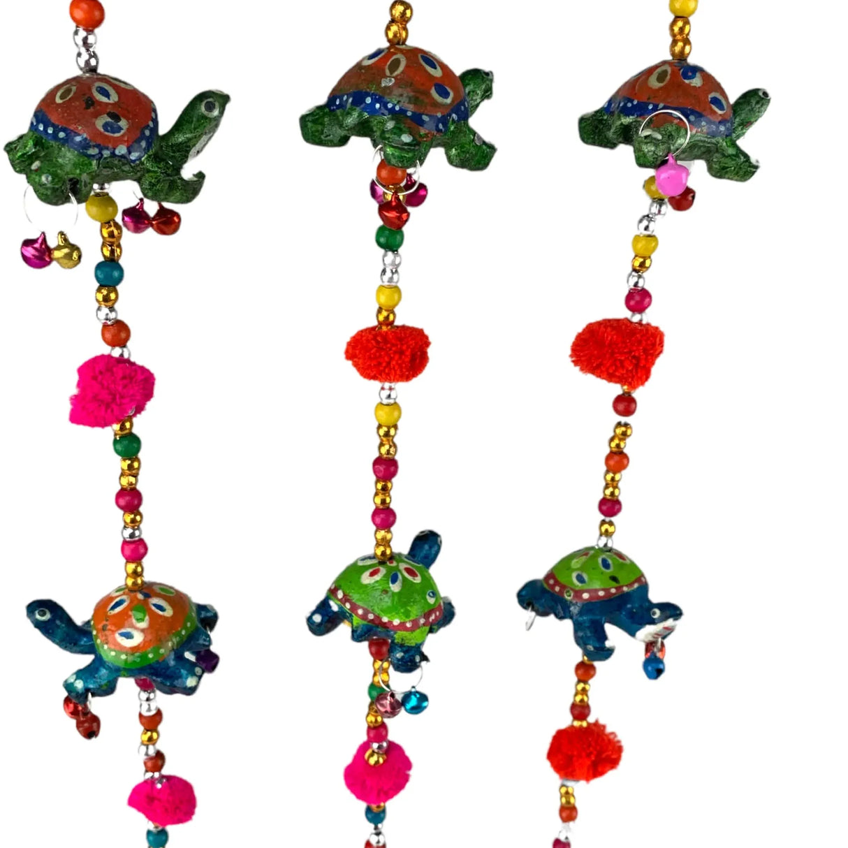 Rajasthani Door Hanging Wind Chimes Indian Traditional Turtle Wall Hanging Diwali Christmas Wedding Decor Wind Chime for Home Decoration Patio - Housewarming Gifts (15.5 Inches) - LoveNspire