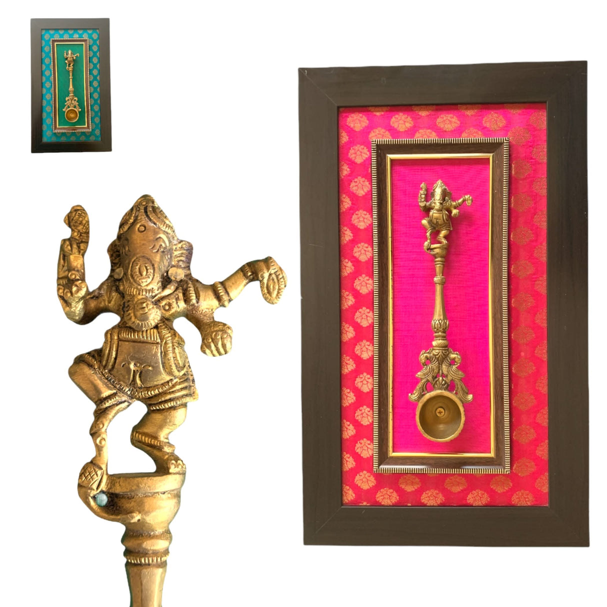 Decorative Brass Dancing Ganesha/krishna Spoon Yagya Hawan Spoon Indian Cultural Religious Item Brass Ganesha/krishna Wall Hanging Diwali Gift Best Home Temple Decor - LoveNspire