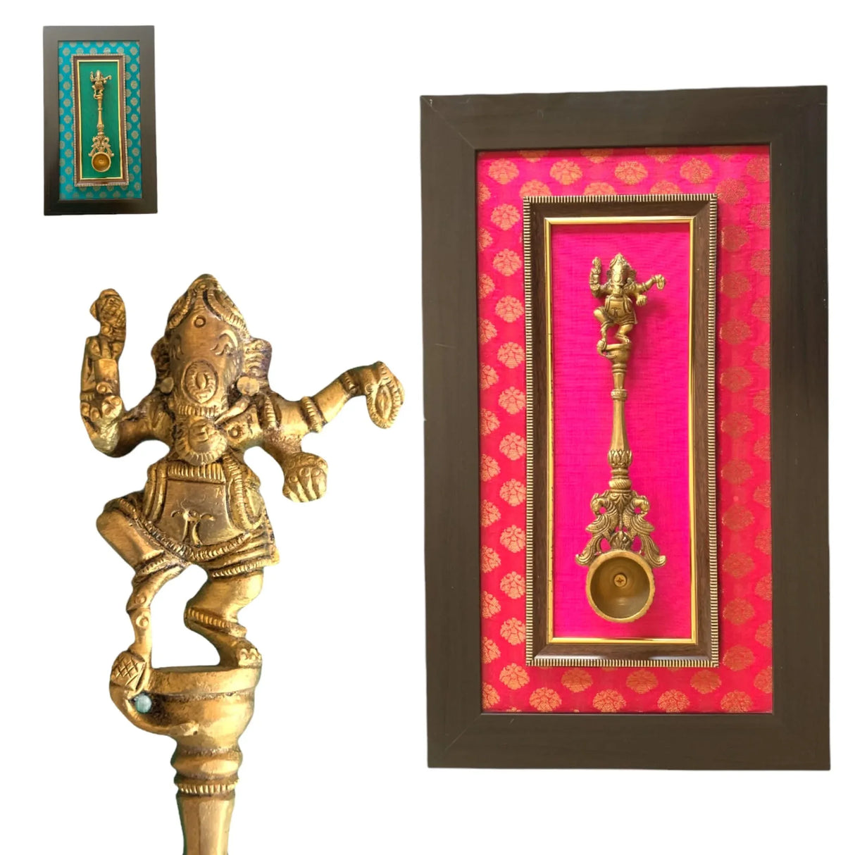 Decorative Brass Dancing Ganesha/krishna Spoon Yagya Hawan Spoon Indian Cultural Religious Item Brass Ganesha/krishna Wall Hanging Diwali Gift Best Home Temple Decor - LoveNspire