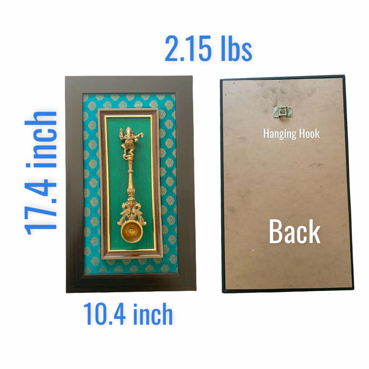 Decorative Brass Dancing Ganesha Spoon Wall Art for Living Room Office House Pooja Room Hindu God Statue Modern Artwork Return Gift Pooja Favor Showpiece - LoveNspire