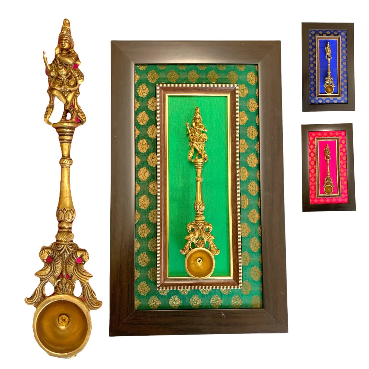 Decorative Brass Dancing Krishna Wall Art for Living Room Office House Pooja Room Hindu God Statue Modern Artwork Return Gift Pooja Favor Decorative Wall Hanging Showpiece - LoveNspire