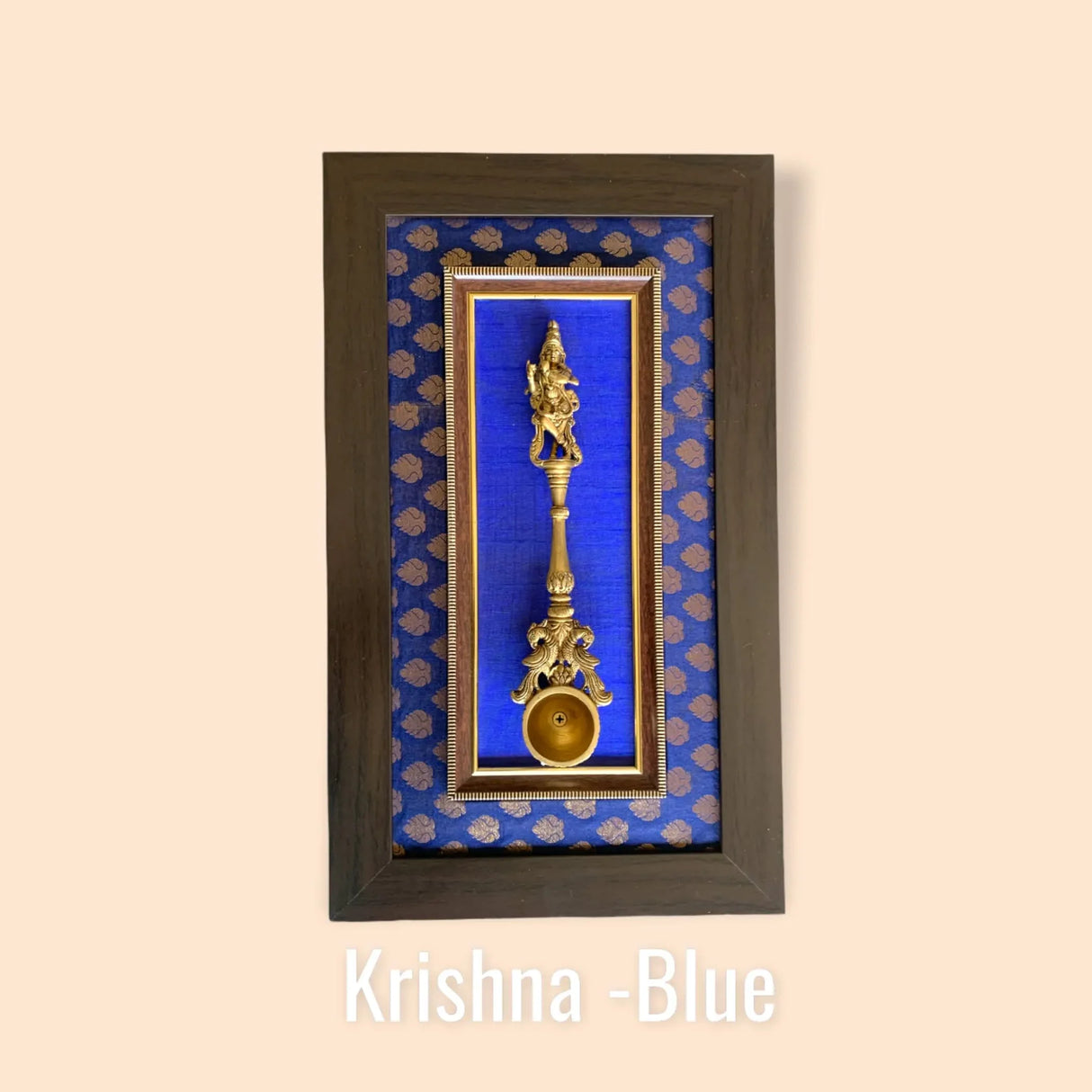 Decorative Brass Dancing Krishna Wall Art for Living Room Office House Pooja Room Hindu God Statue Modern Artwork Return Gift Pooja Favor Decorative Wall Hanging Showpiece - LoveNspire
