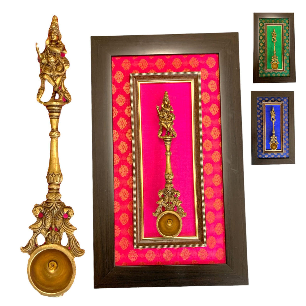 Decorative Brass Dancing Krishna Wall Art for Living Room Office House Pooja Room Hindu God Statue Modern Artwork Return Gift Pooja Favor Decorative Wall Hanging Showpiece - LoveNspire