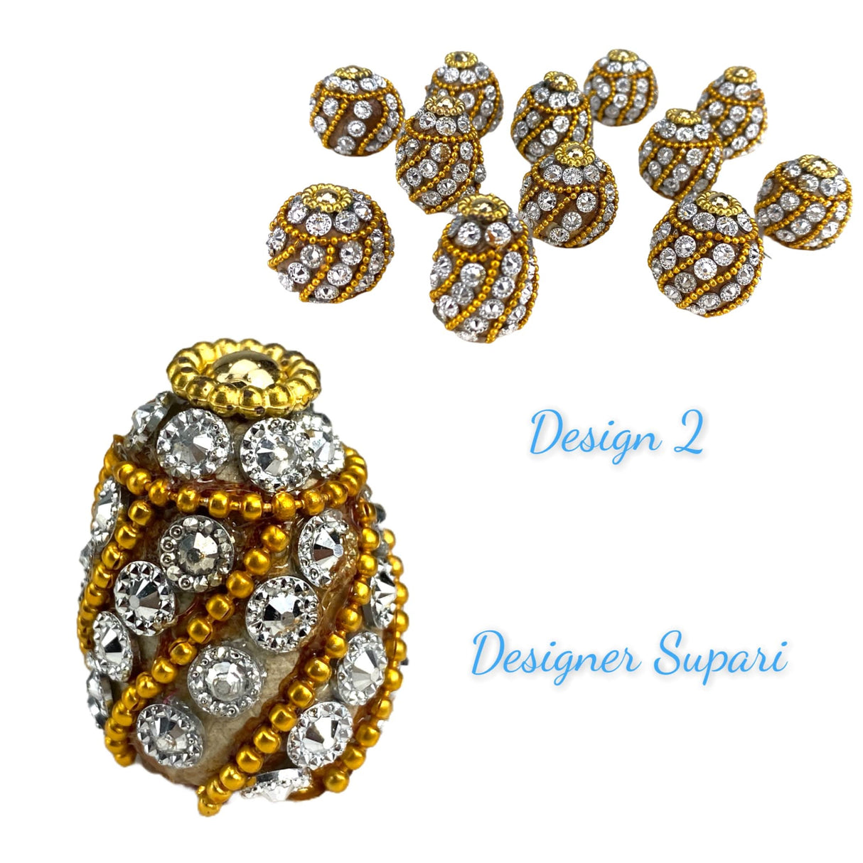 Designer Supari for Puja, Betelnut for Pooja, Decorative Supari, Indian Wedding, Housewarming, Haldi, Pithi - LoveNspire