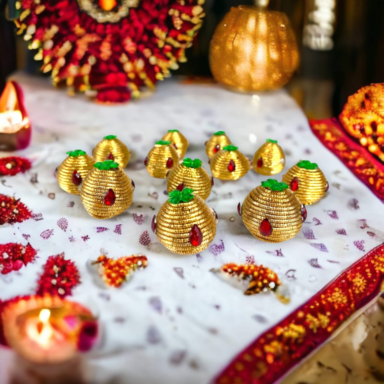 Designer Supari for Puja, Betelnut for Pooja, Decorative Supari, Indian Wedding, Housewarming, Haldi, Pithi - LoveNspire